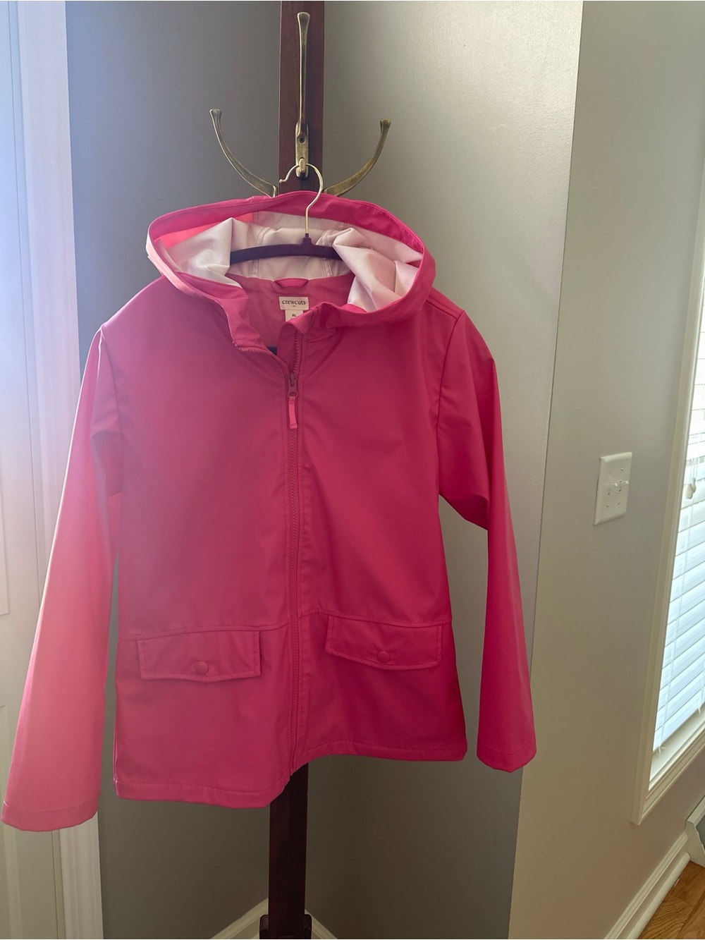 Crewcuts Bright Pink Hooded Raincoat